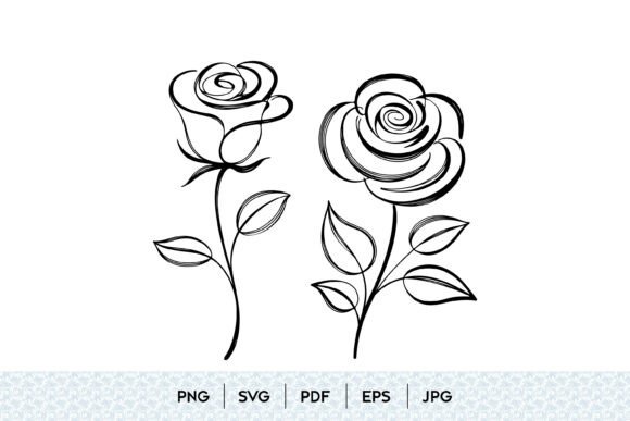 Download Rose Flower Duo SVG - Lower Collection