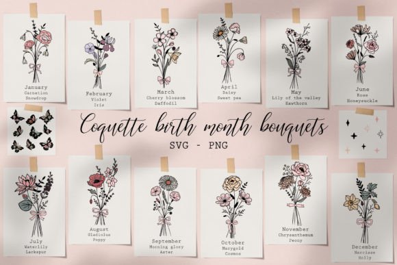 Download Birth Flower Bouquet Svg Wildflower Svg - Lower Collection