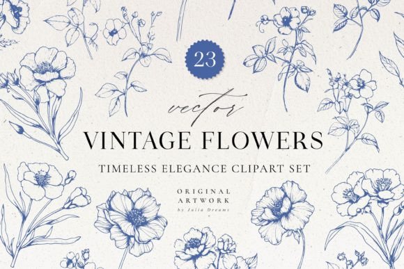 Download Vintage Flowers Timeless Elegance SVG - Lower Collection