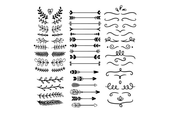 Download Flower and Leaf Ornament Dividers - Lower Collection