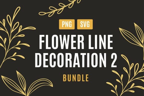 Download Floral Line Decoration Set 02 - Decor Collection