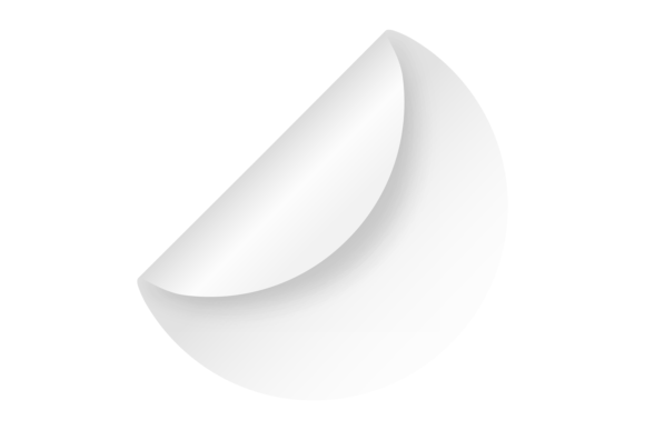Download Round Adhesive Sticker with Curl. Peelin - Curl Collection