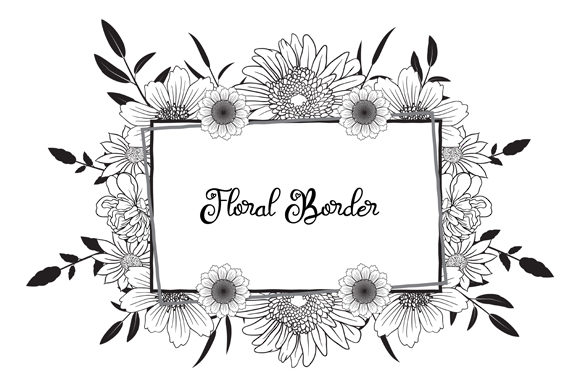 Download Hand Drawn Floral Decorative Border - Decor Collection