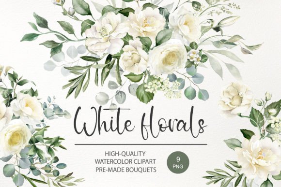 Download Watercolor White Rose Flower Clipart PNG - Lower Collection