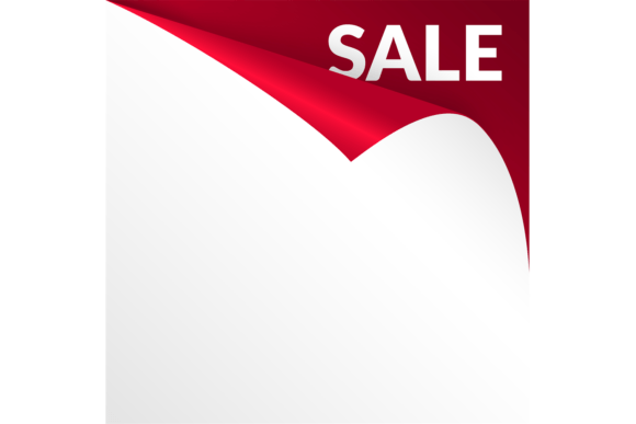 Download Corner Curl Sale Banner on Realistic Shi - Curl Collection