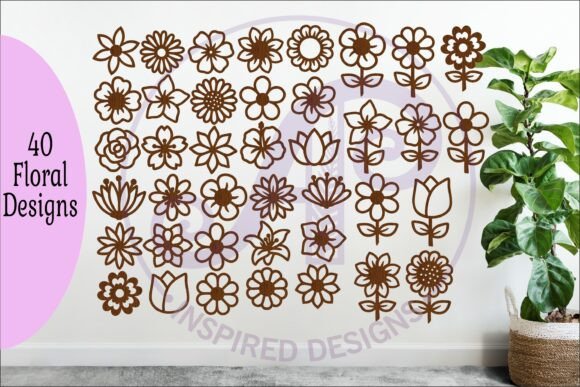 Download 40 Flower SVG Bundle, Floral Cut Files - Lower Collection