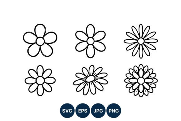 Download Simple Daisy Flower Icons - Lower Collection