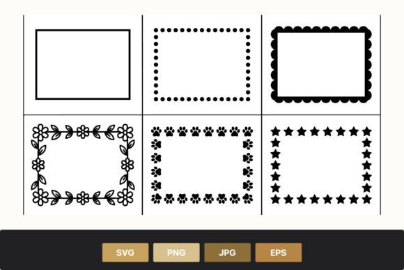 Download Black and White Decorative Border Frames - Decor Collection