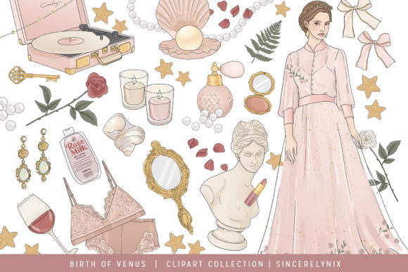 Download Beauty Elegance Pink Venus Clipart - Pink Collection