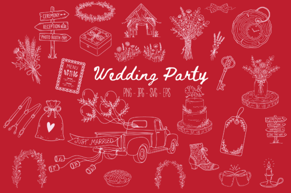 Download Rustic Country Wedding Doodle Clipart - Rustic Collection