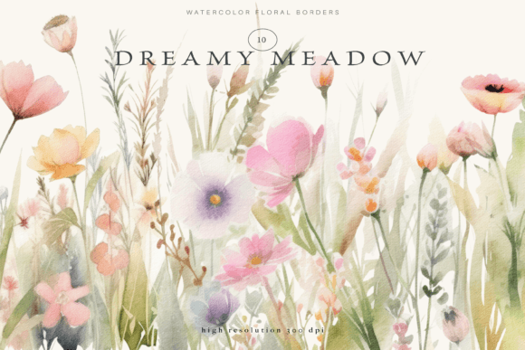Download Wild Flowers Floral Border Clipart Set - Lower Collection