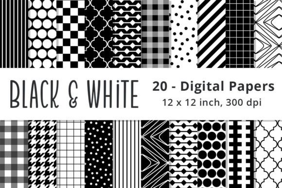 Download Black and White Digital Paper Background - White Collection