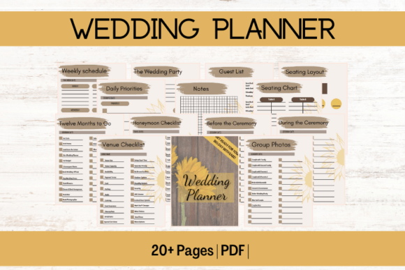 Download Wedding Template - Sunflower - Printable - Lower Collection