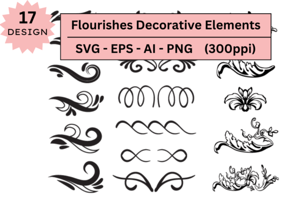 Download Flourishes Decorative Elements  Bundle - Decor Collection