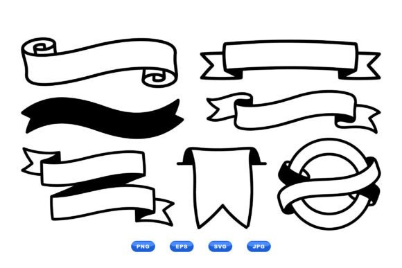Download Hand Drawn Ribbon Banner SVGs - Hand Collection