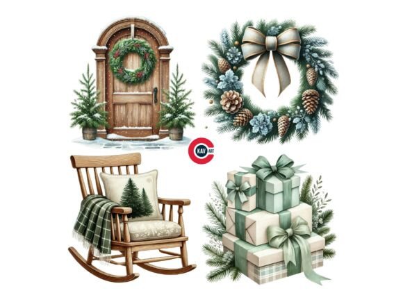 Download Cozy Winter Christmas Decoration Clipart - Decor Collection