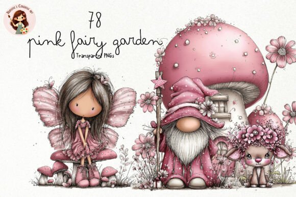 Download Pink Fairy Garden PNG Clipart Bundle - Pink Collection