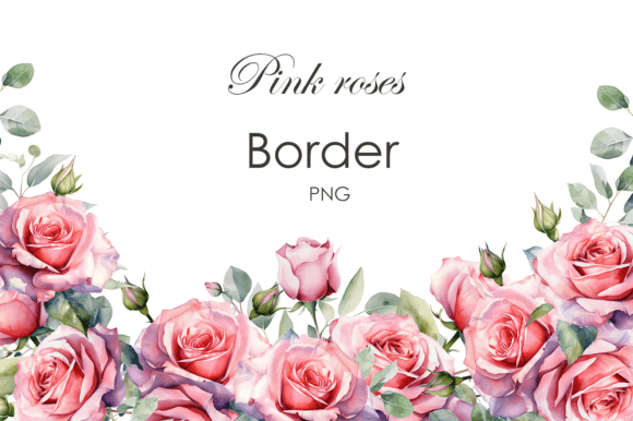 Download Rose Border. Pink Roses Clipart - Pink Collection
