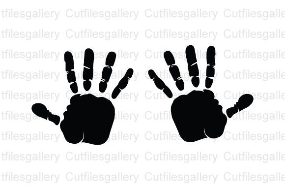 Download Children Hand Print SVG, Baby Hand Print - Hand Collection