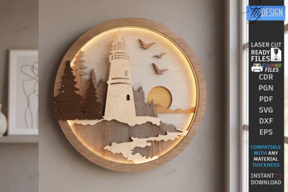 Download 3D Layered Wall Decor Laser Cut | Art - Decor Collection