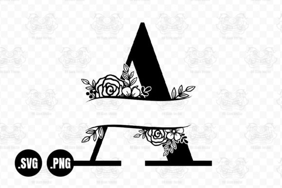 Download Flower Split Letter Capital a Monogram - Lower Collection