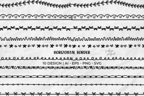 Download 10 Horizontal Border, Decorative Element - Decor Collection