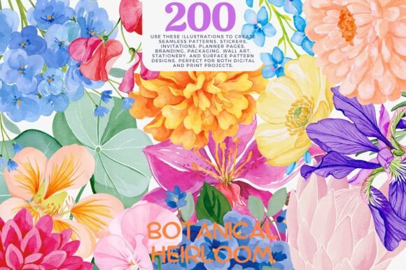 Download Watercolor Flower Clipart Bundle - Lower Collection