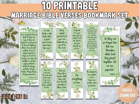 Download Marriage Bible Verses Bookmark Set - Marriage Collection