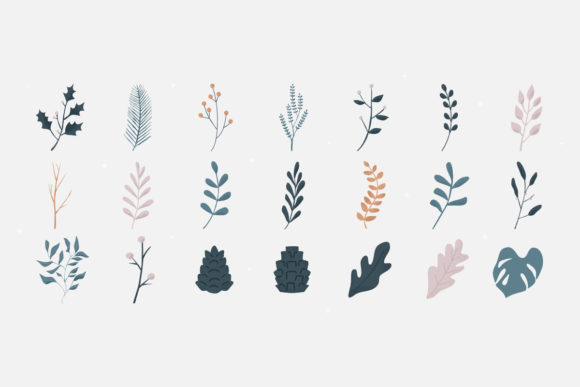 Download Winter Floral Decorative Foliage Flowers - Lower Collection