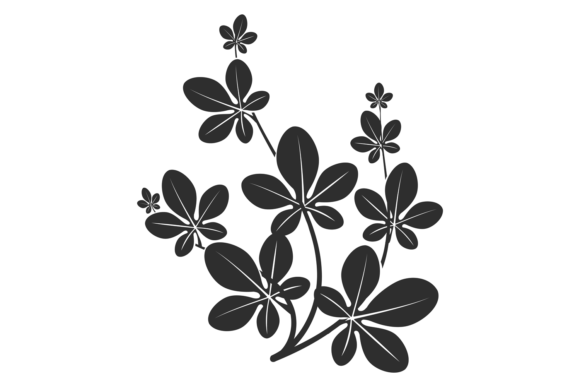Download Floral Decorative Element. Black Leaves - Decor Collection