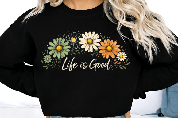Download Boho Daisy Flower Positive Typography - Lower Collection