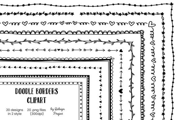 Download 20 Doodle Borders Clipart, Decorative - Decor Collection