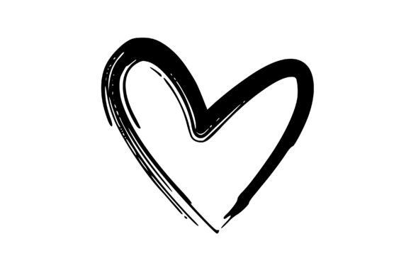 Download Rough Hand Drawn Hearts Graphic Element - Hand Collection