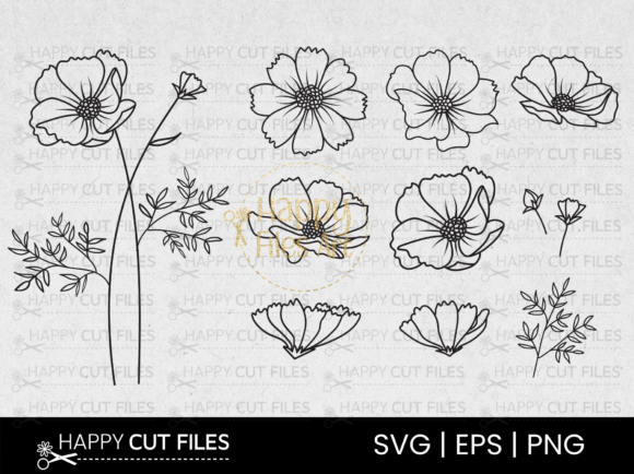 Download Cosmos Flower Svg Element Floral Bouguet - Lower Collection