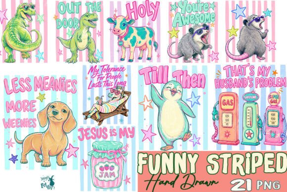 Download Funny Striped Animal Hand Drawn Bundle - Hand Collection