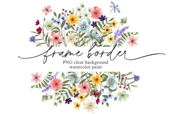 Download Flowers Frame Border Banner, Digital PNG - Lower Collection
