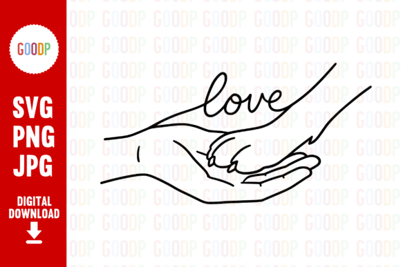 Download Dog Paw and Hand Love Line Art PNG - Hand Collection