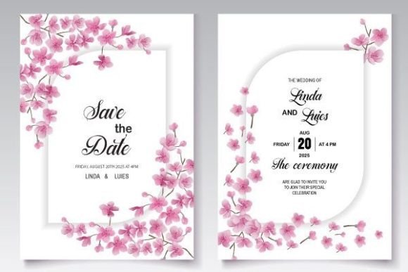 Download Pink Cherry Wedding Template - Pink Collection